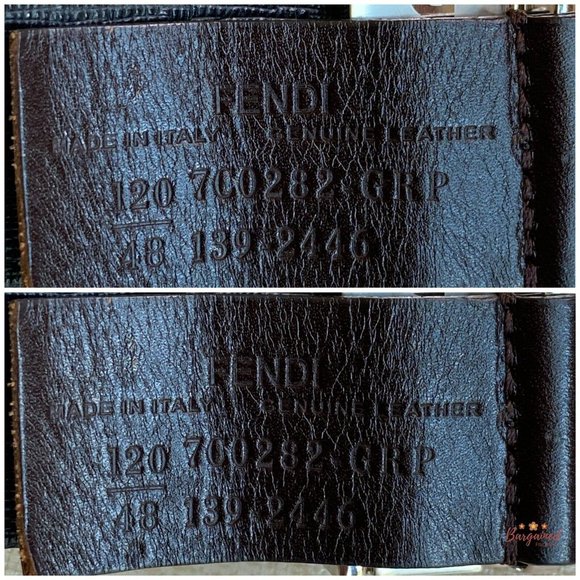 Authentic Fendi Dark Red/Brown Signature FF Reversible Buckle Belt Size 32 - Picture 8 of 12